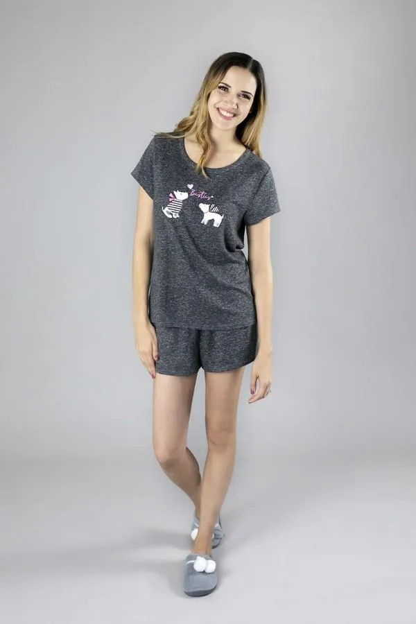 "Besties" Scottie Dog Short PJ Set