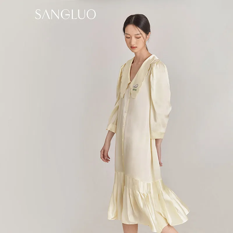 "Hug the Earth" Bear Bobo Silk Dress