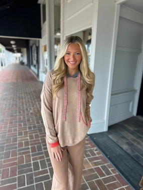 Breathable Hoodie Chunky Cotton Hoodie in Oat