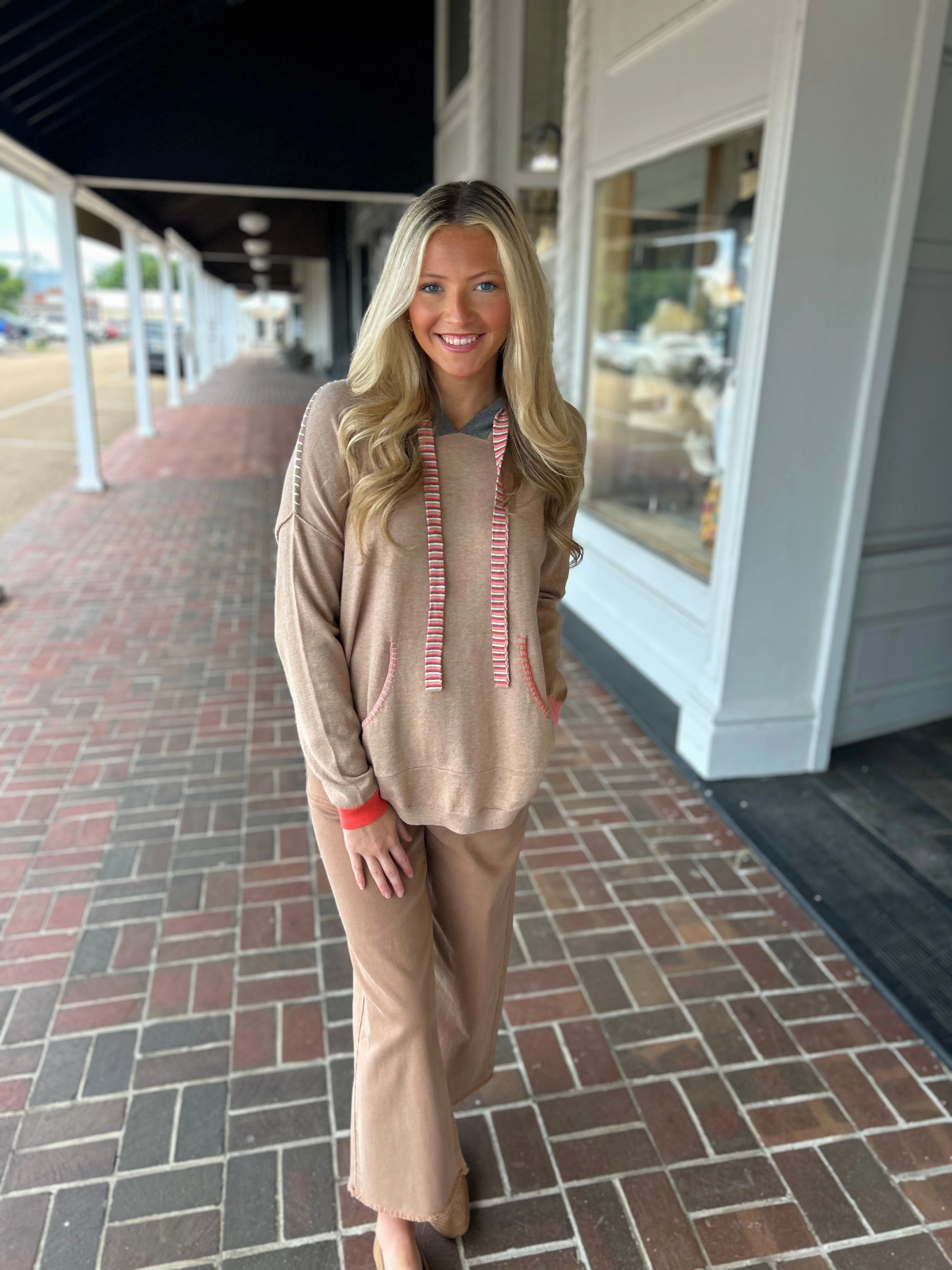 LowMaintenance Chunky Cotton Hoodie in Oat