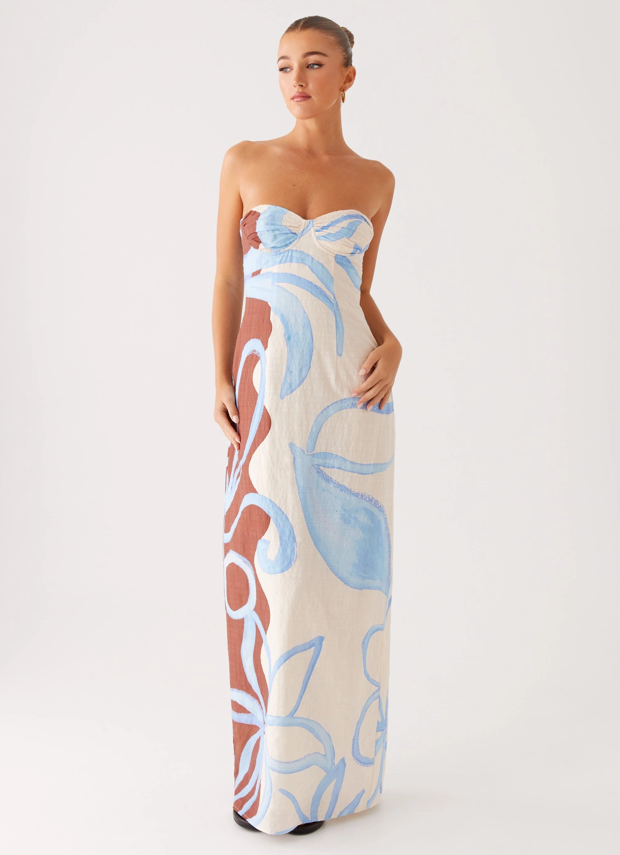 All Gender Fit Raiden Maxi Dress - Bloom Wave Print