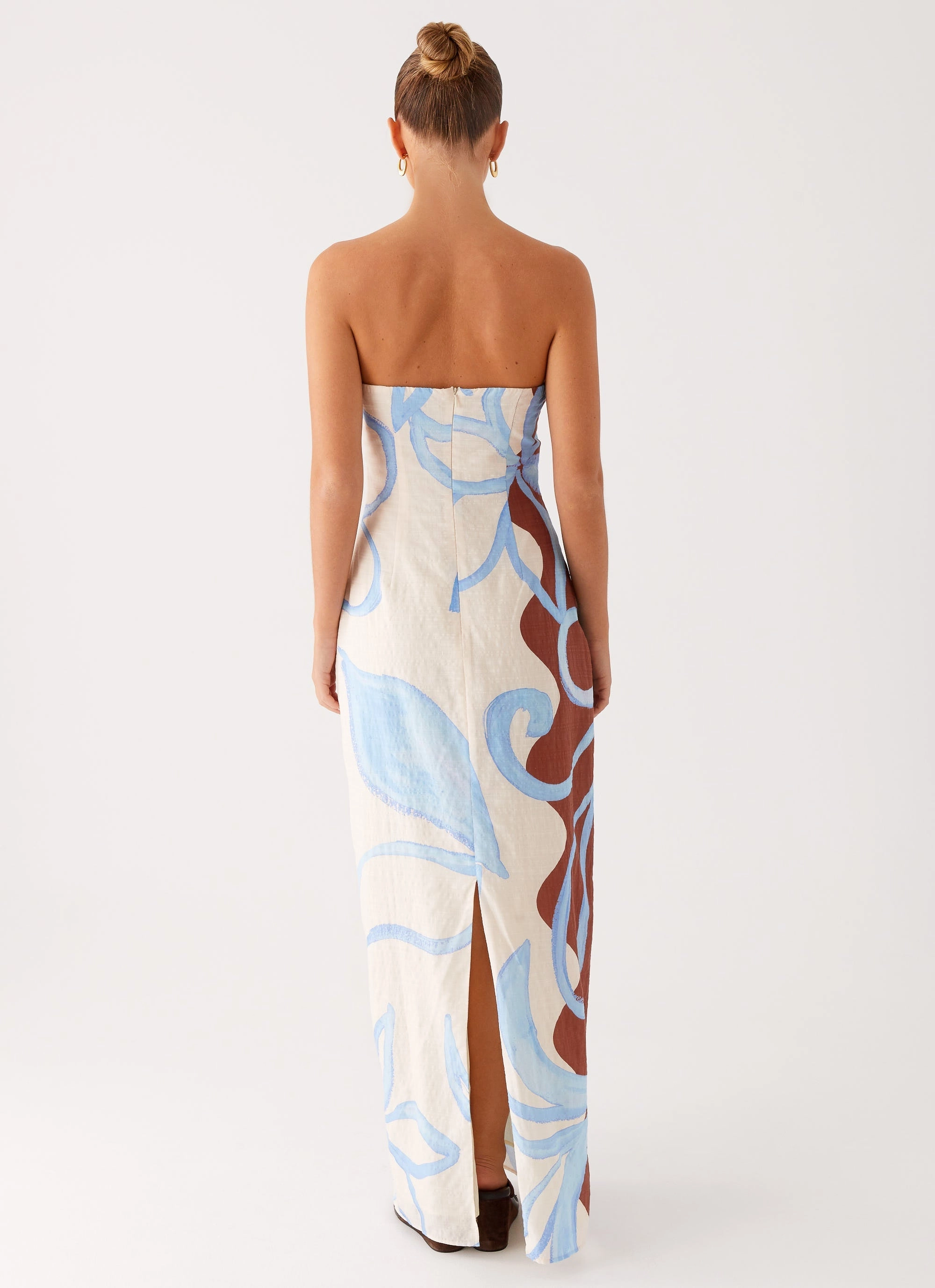 Raiden Maxi Dress - Bloom Wave Print Chic Spirit Street Mode