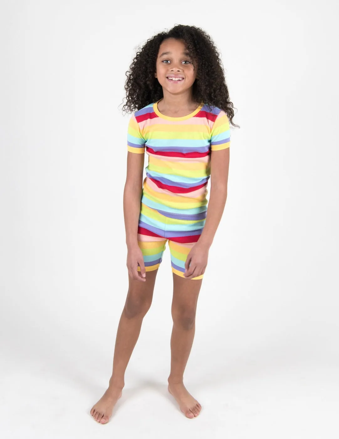 Rainbow Stripes Matching Family Pajama Set