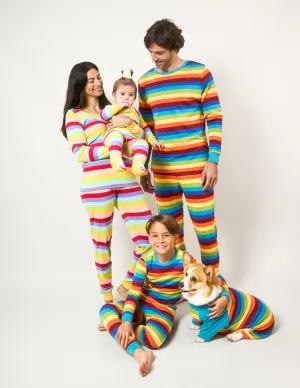 Rainbow Stripes Matching Family Pajama Set