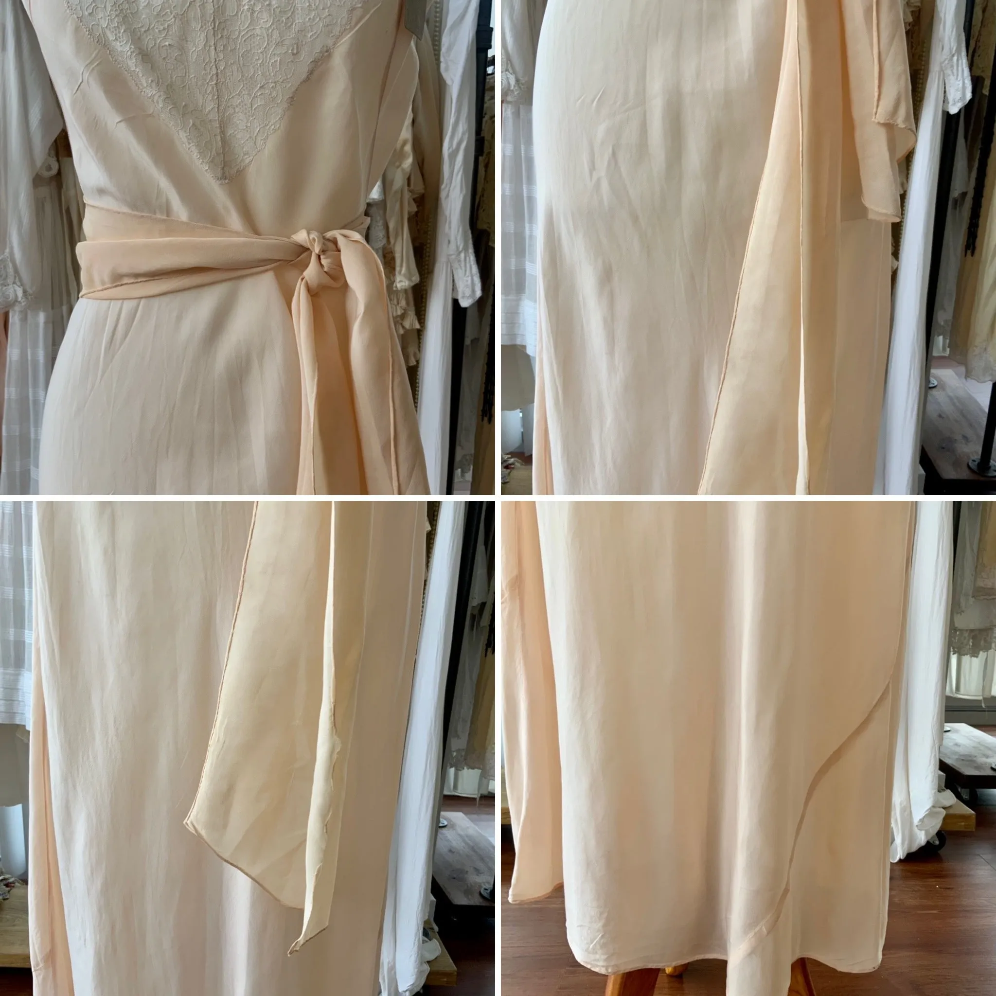 Rare Silk Lace Nightgown - 30s - Bridal