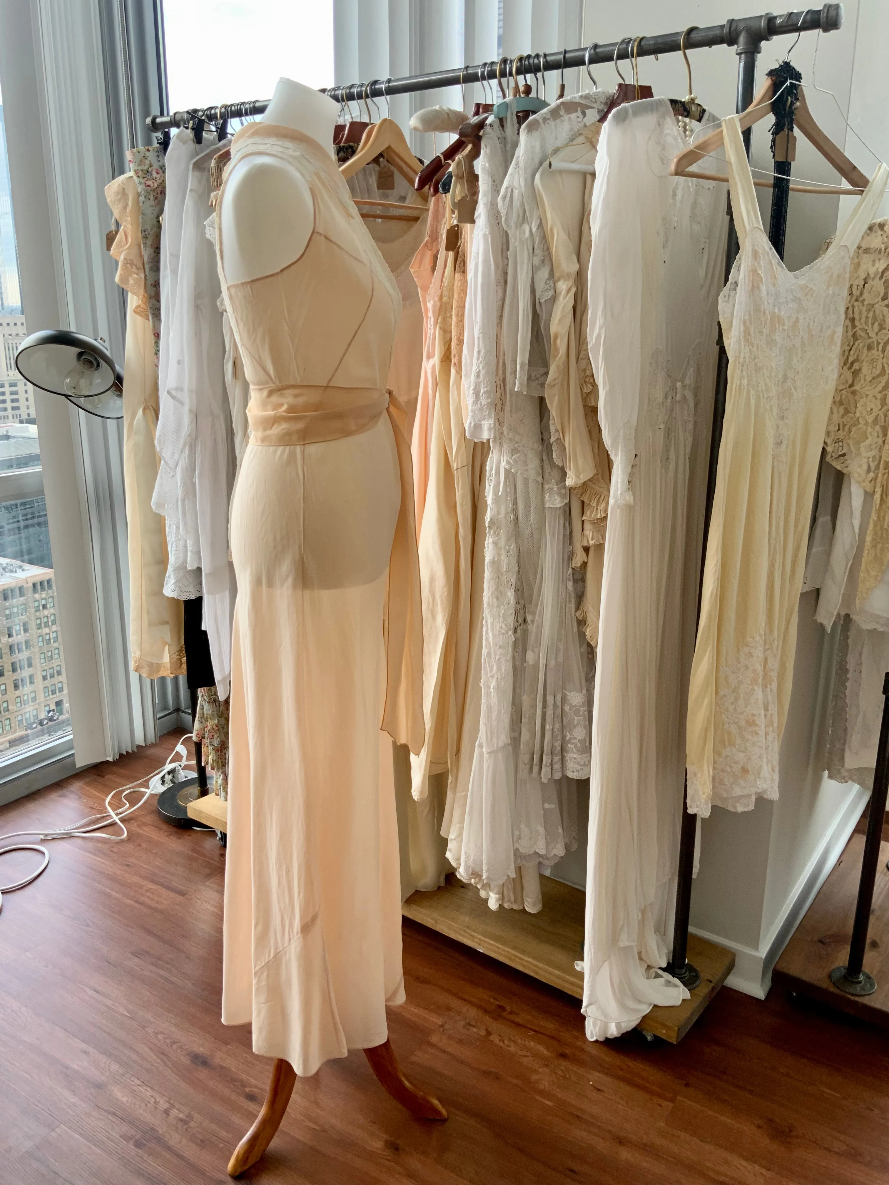 Rare Silk Lace Nightgown - 30s - Bridal
