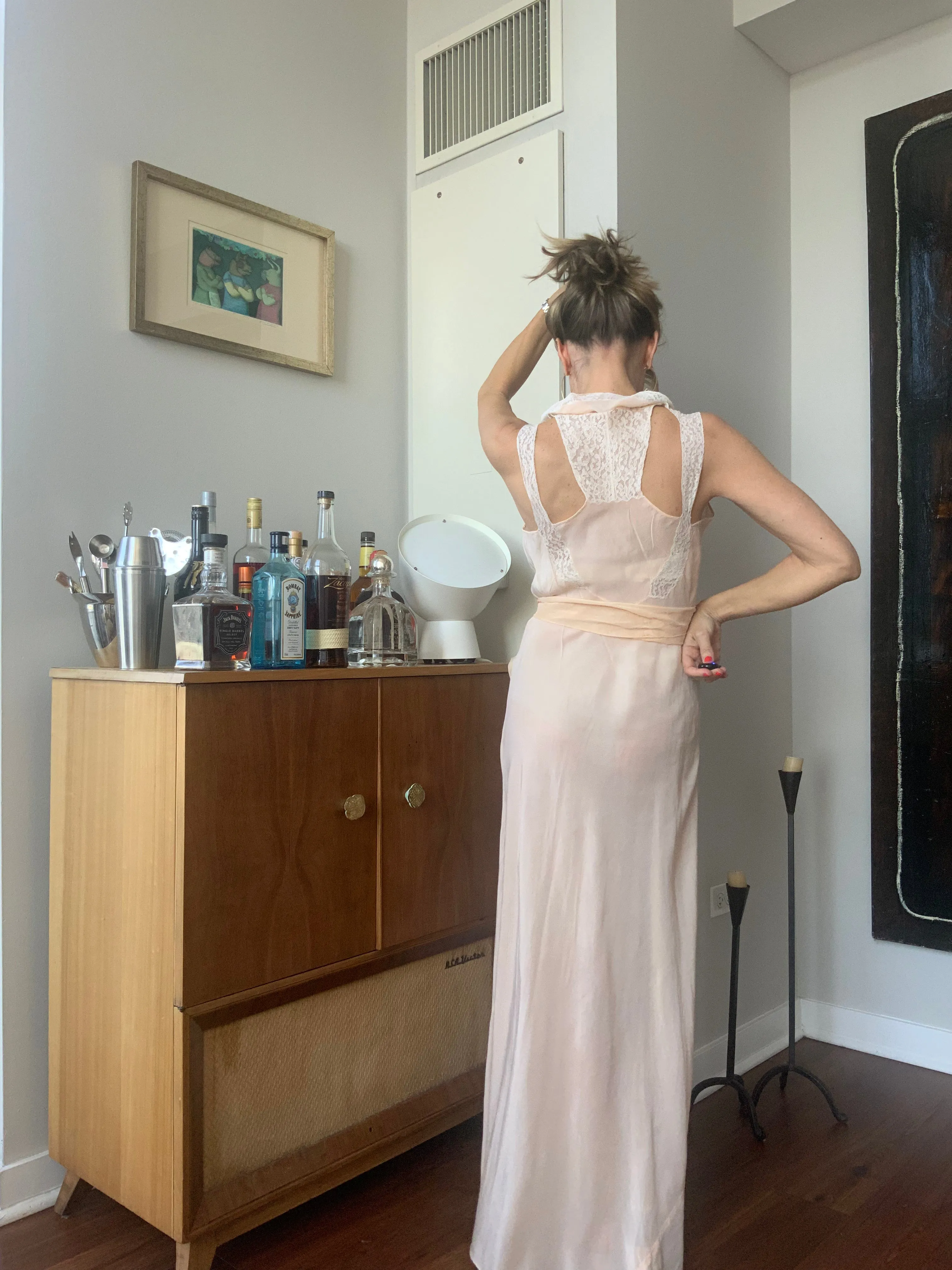 Rare Silk Lace Nightgown - 30s - Bridal