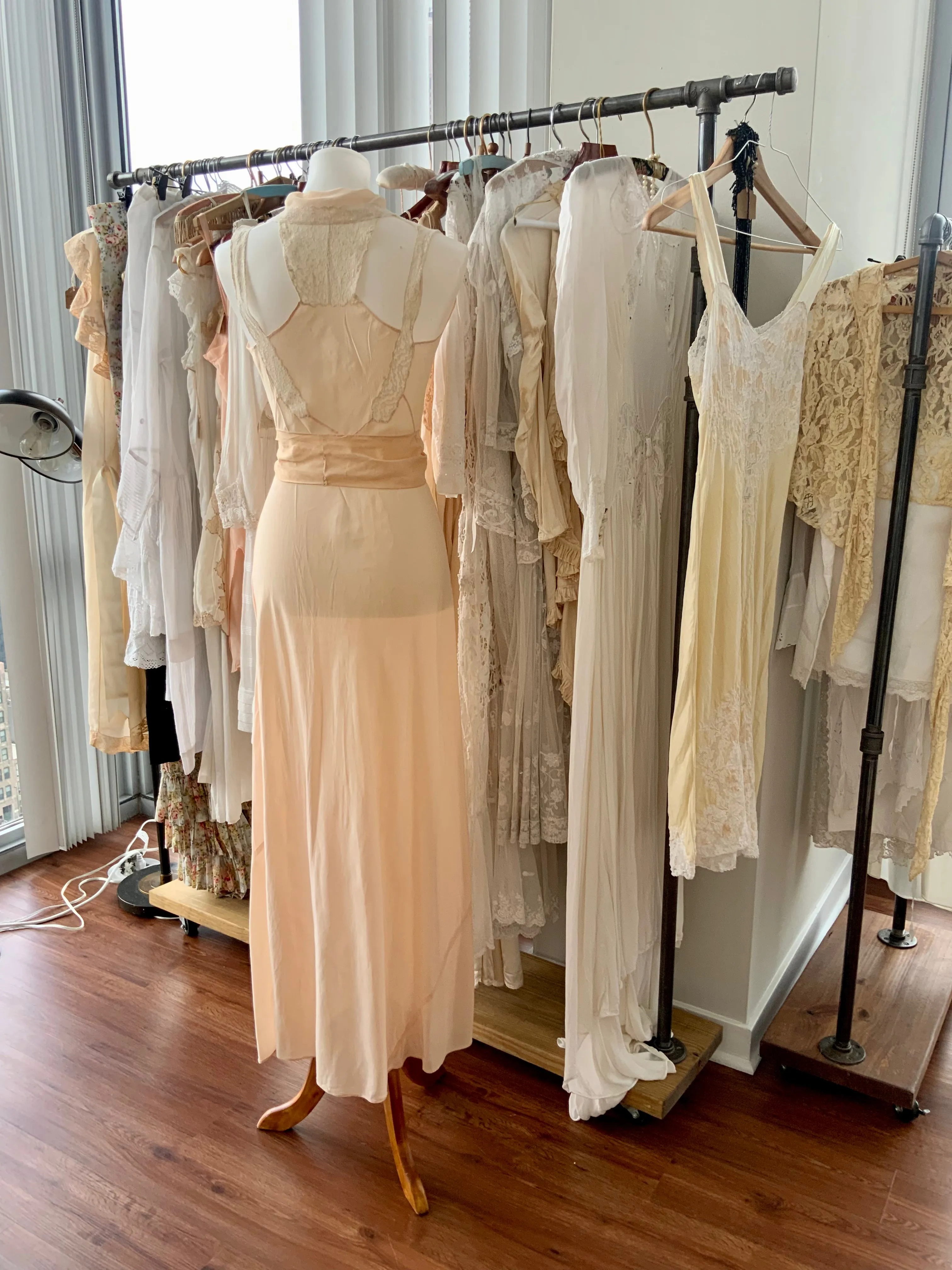 Rare Silk Lace Nightgown - 30s - Bridal