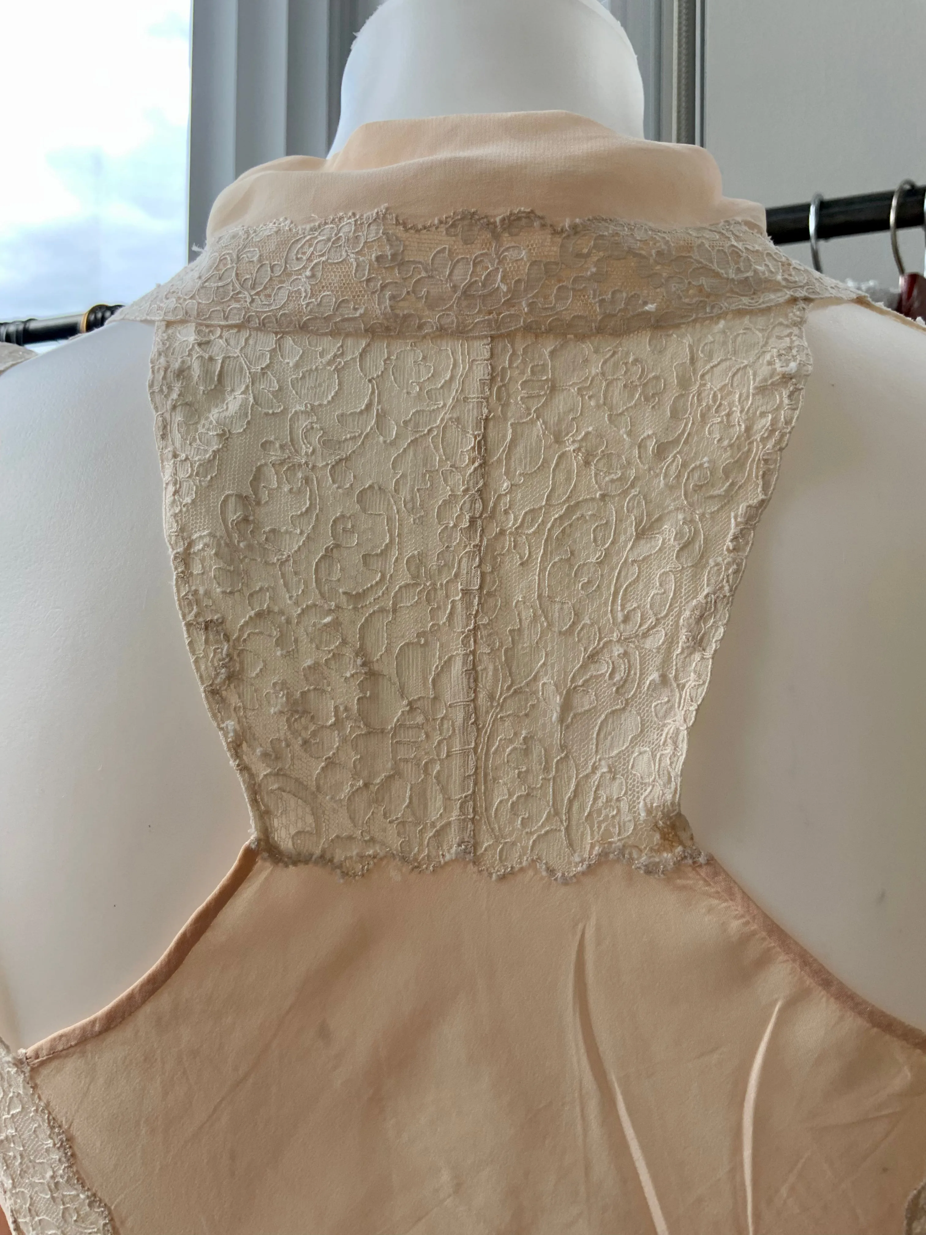 Rare Silk Lace Nightgown - 30s - Bridal
