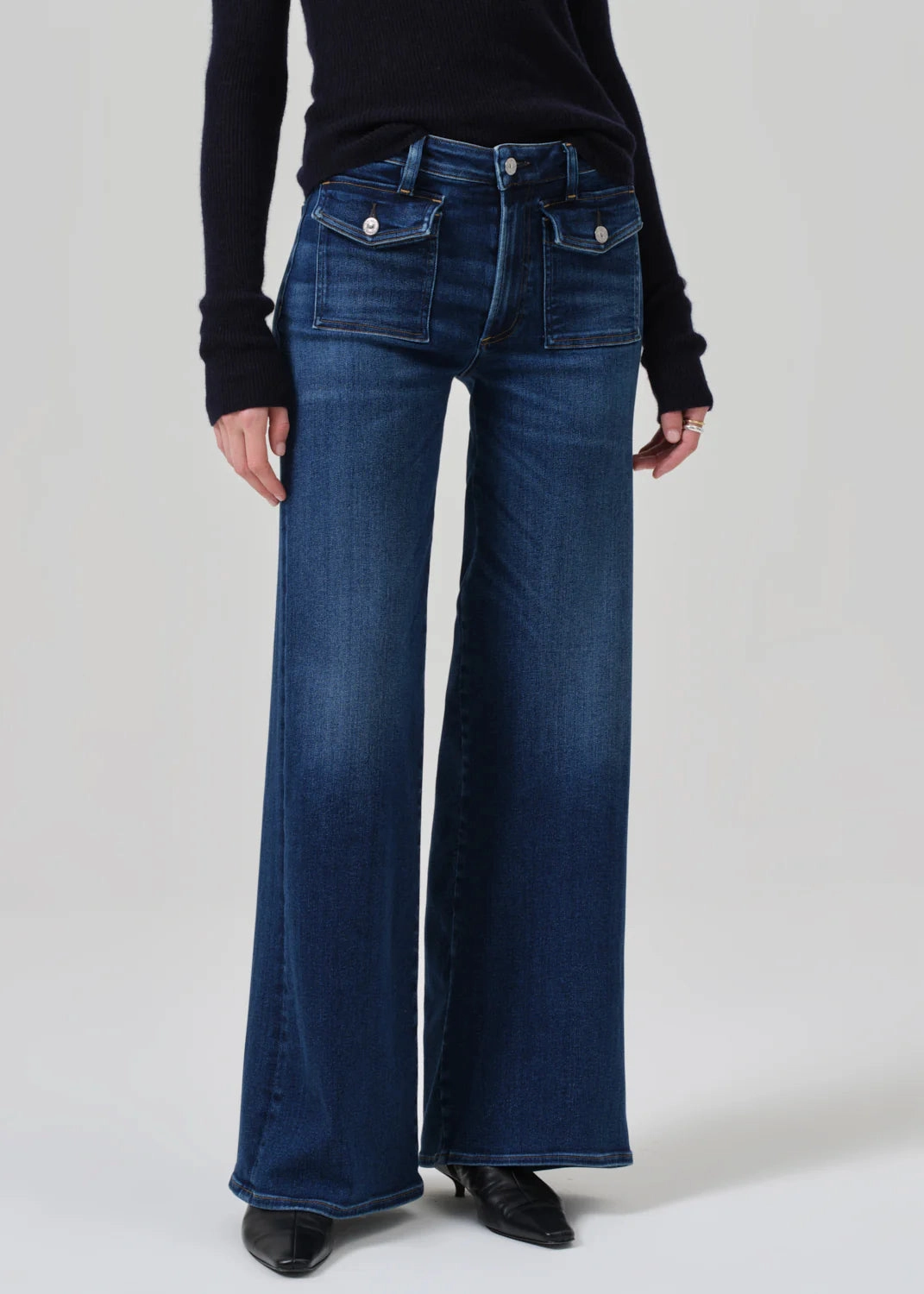 Style Match UltraSoft Lining Raven Patch Pocket Wide Leg in Regency