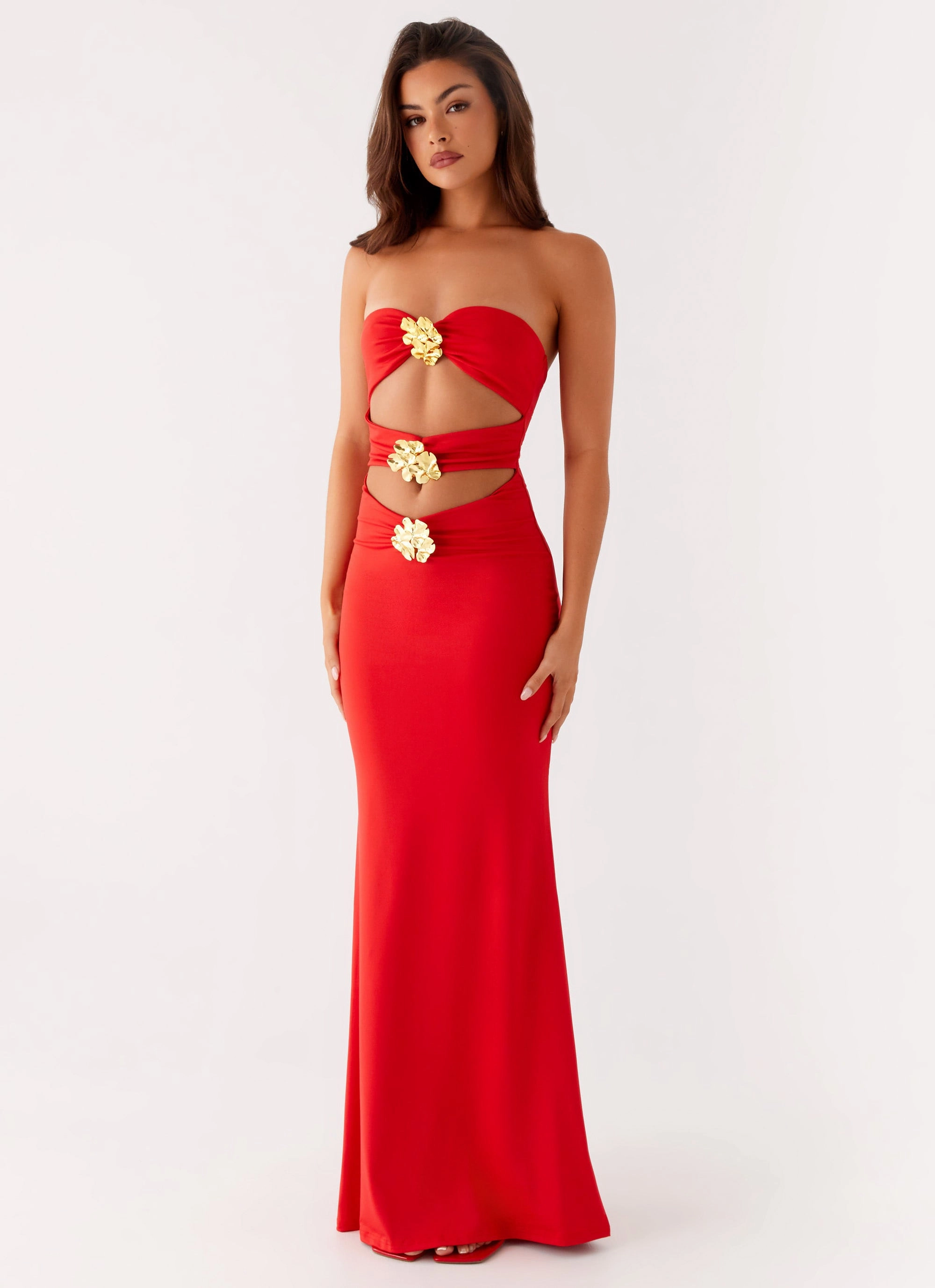 Romantic Style Raye Maxi Dress - Tangerine