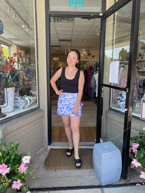 Razi Skort Hibiscus Lilac SeamlessKnitConstruction