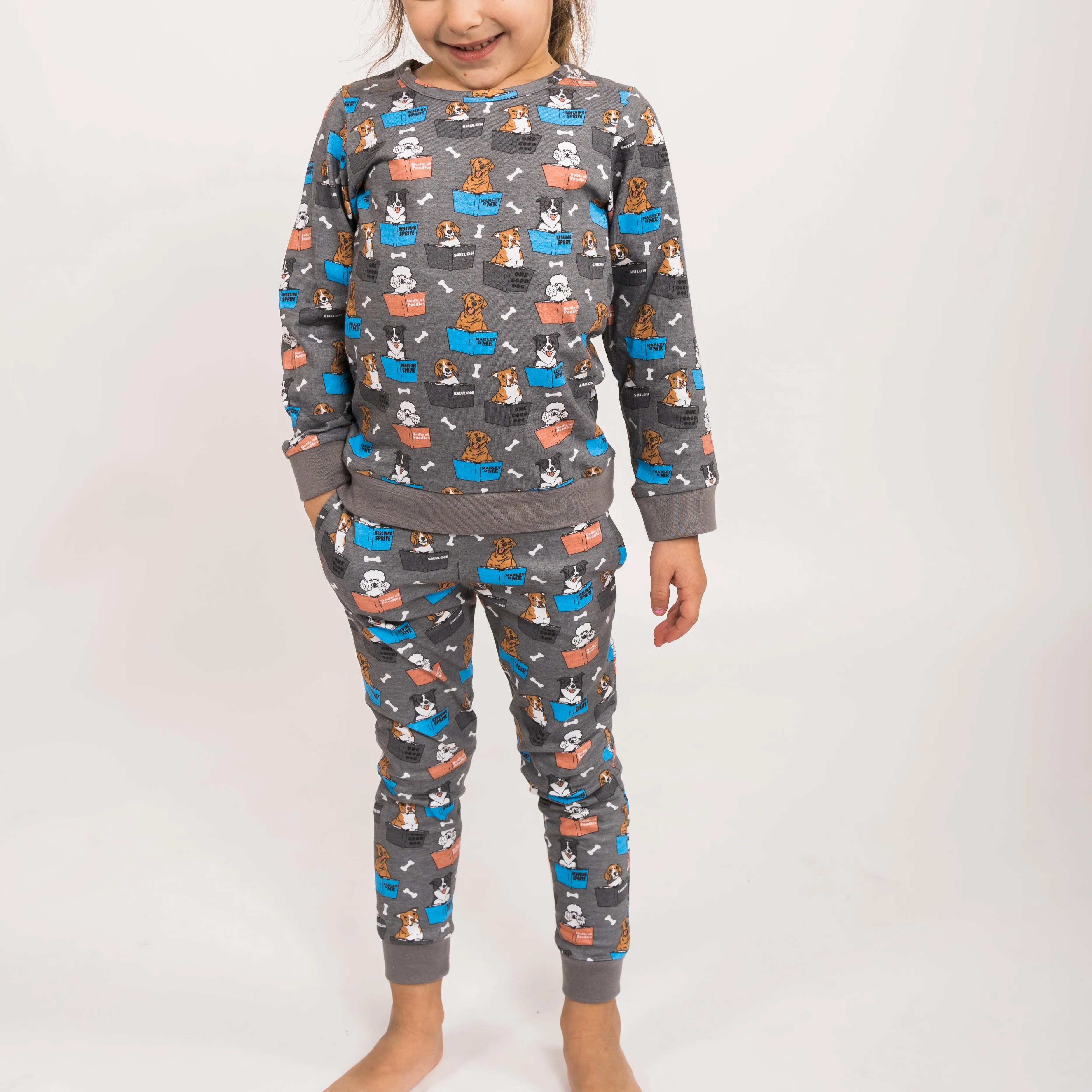 Reading Dogs Kids Pajamas Set [FINAL SALE]