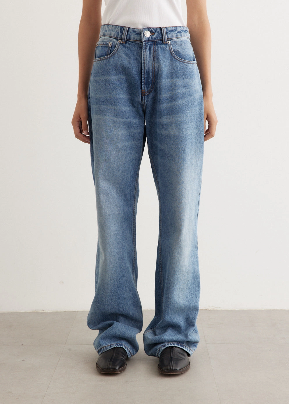 Ready Daily Large Fit Jeans No Fade Look Customizable Fit
