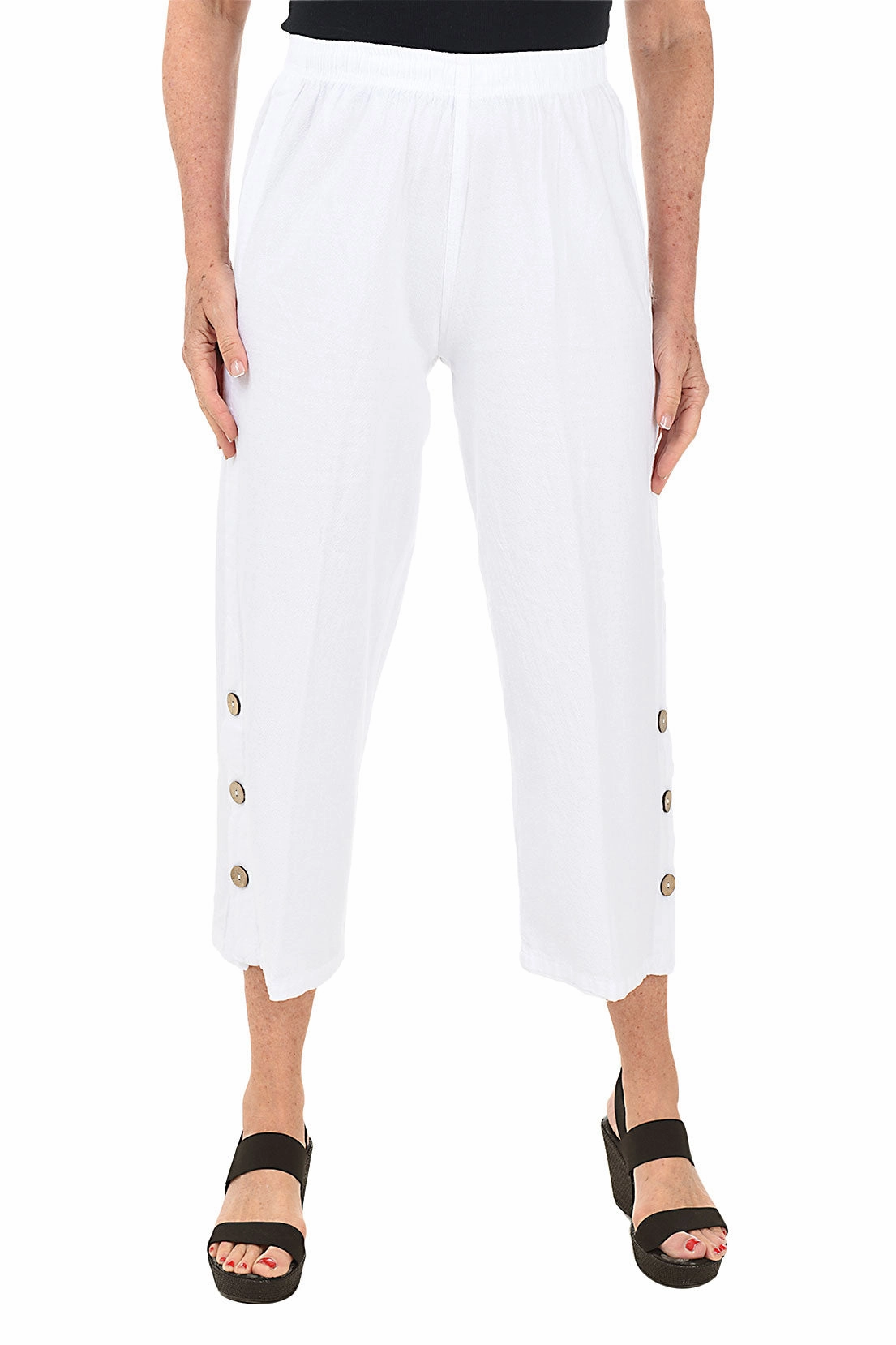Crinkle Malibu Capri Pant High Rise