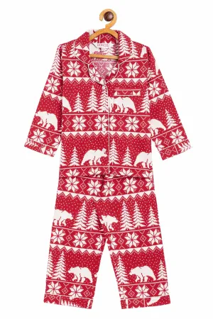 Red Christmas Print Sleepwear