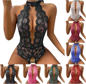 Red Plaid Lace Lingerie Set for Women,Sexy Roleplay Costumes,Elegant Sensual Sleepwear for Romantic Nights