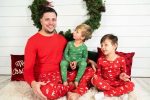Red Reindeer Bamboo Men's Pajama Set