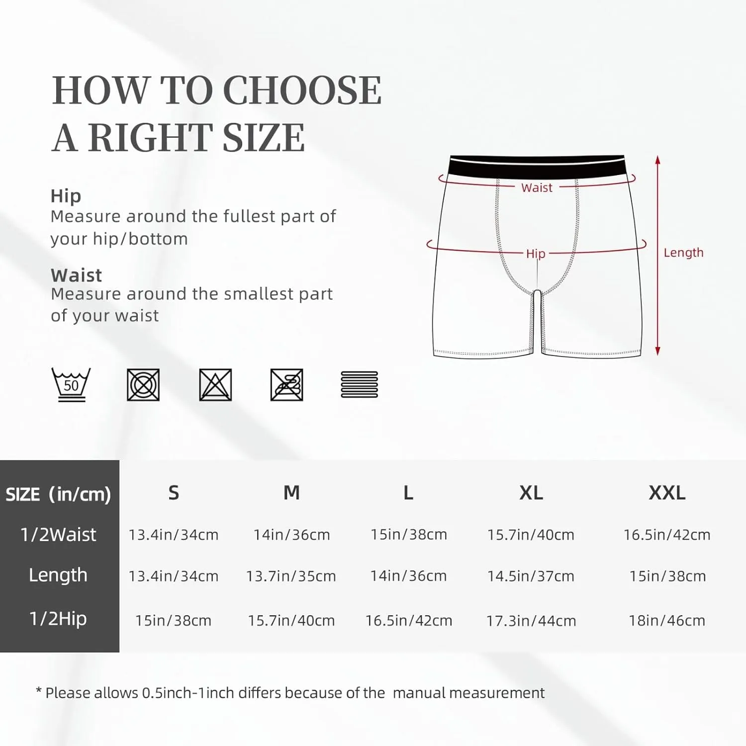 Red Shrimp Printed Yellow Mens Extended Underwear Length Boxer Briefs Comfort Breathable Underwear For Men