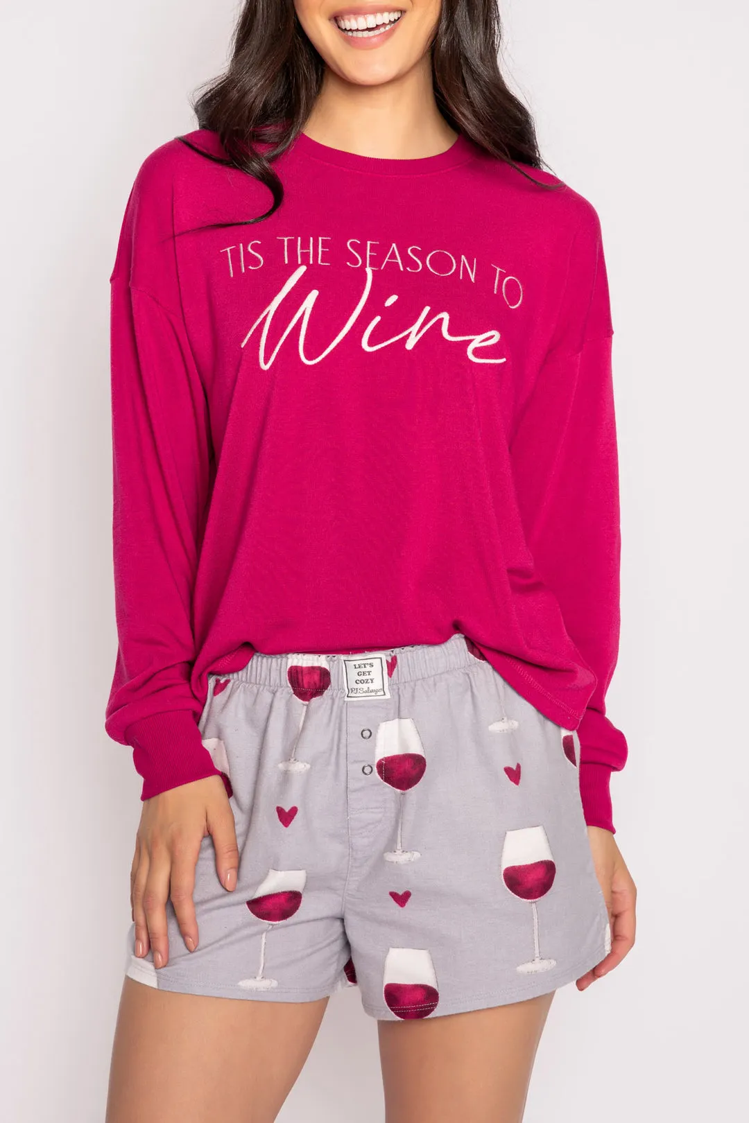 Red Wine Flannel Short
