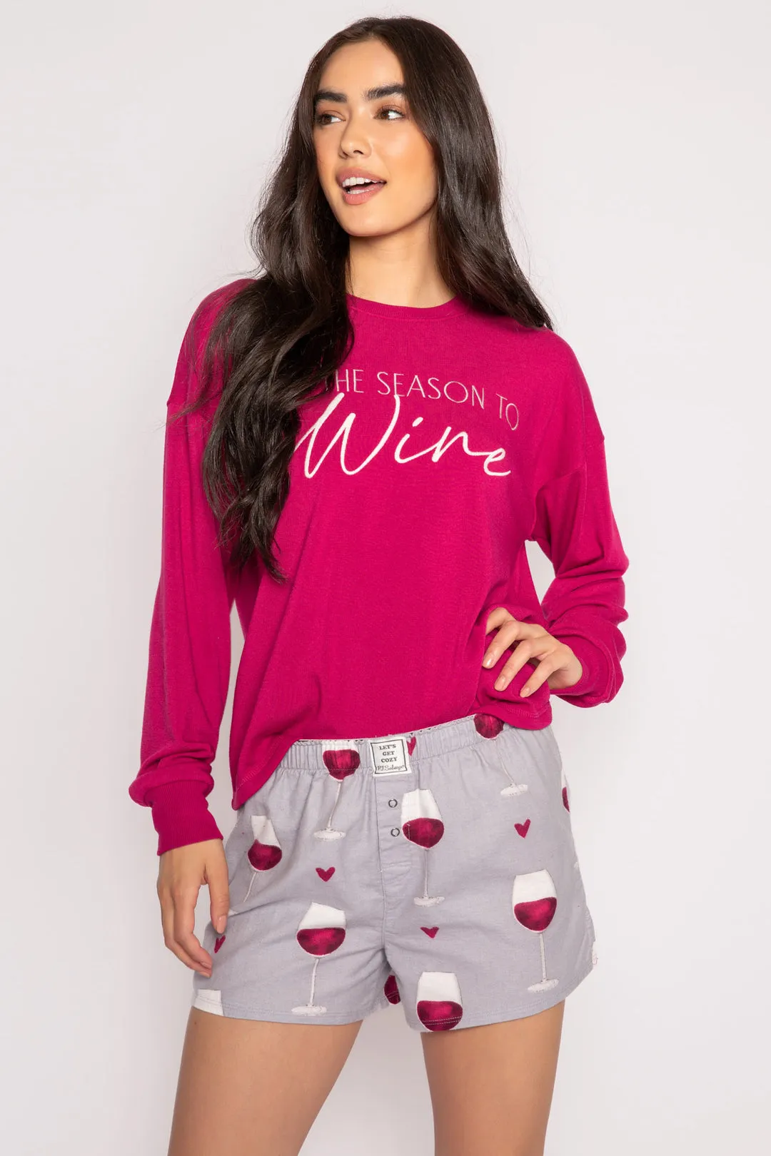 Red Wine Flannel Short