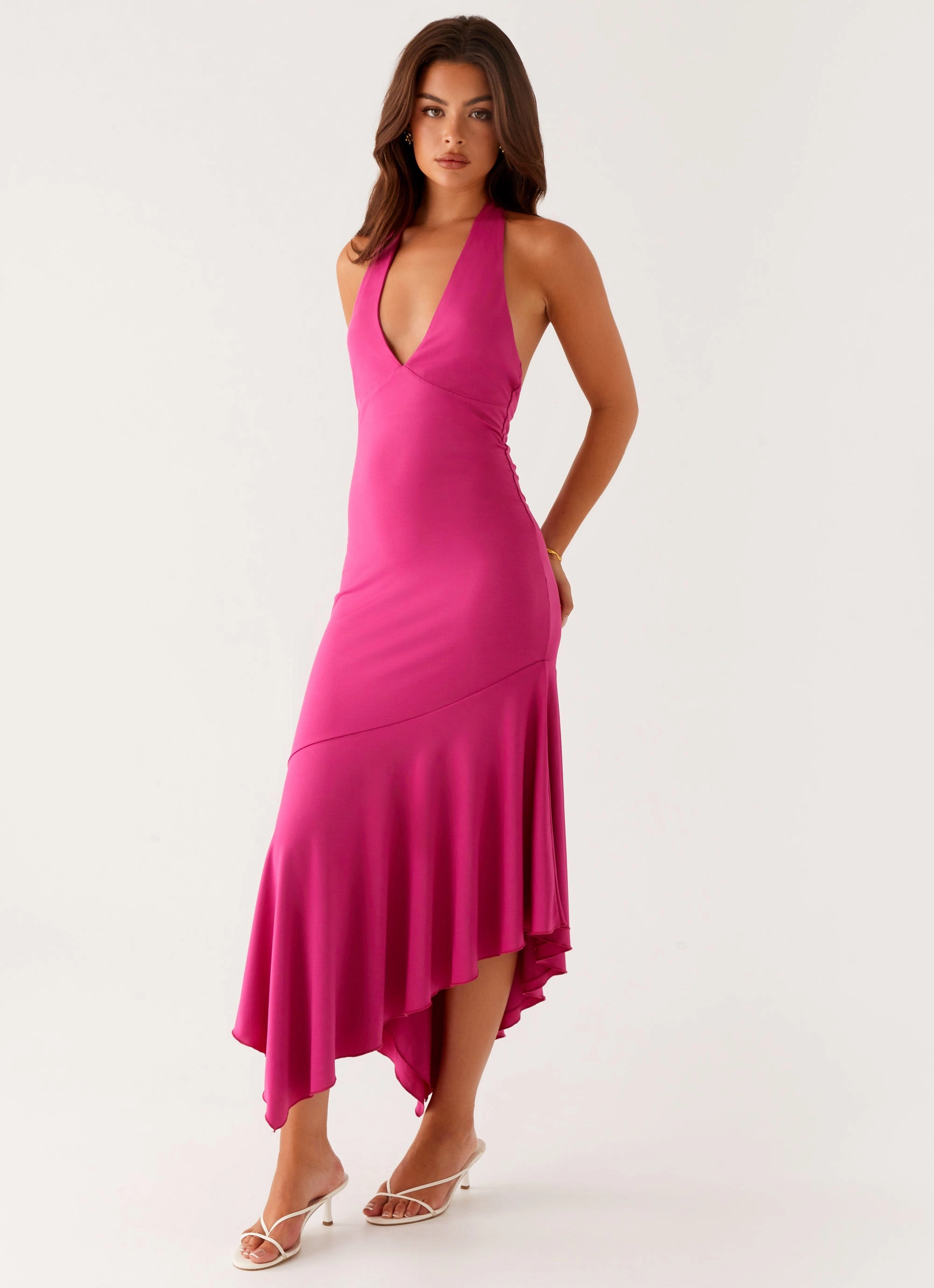 Color Soft Perdita Midi Dress - Fuchsia