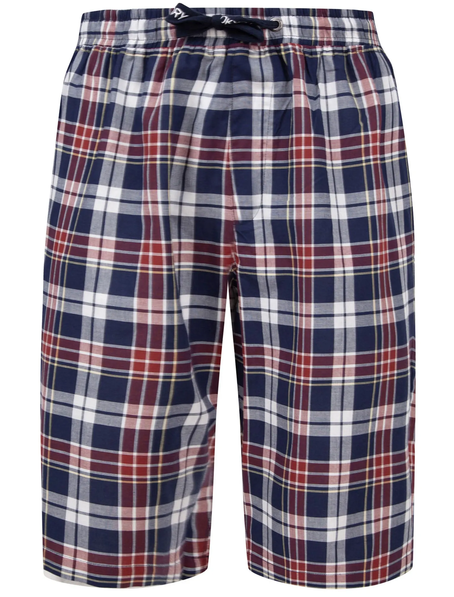 Redlock Checked Cotton Woven Lounge Pyjama Shorts In Rosewood - Tokyo Laundry