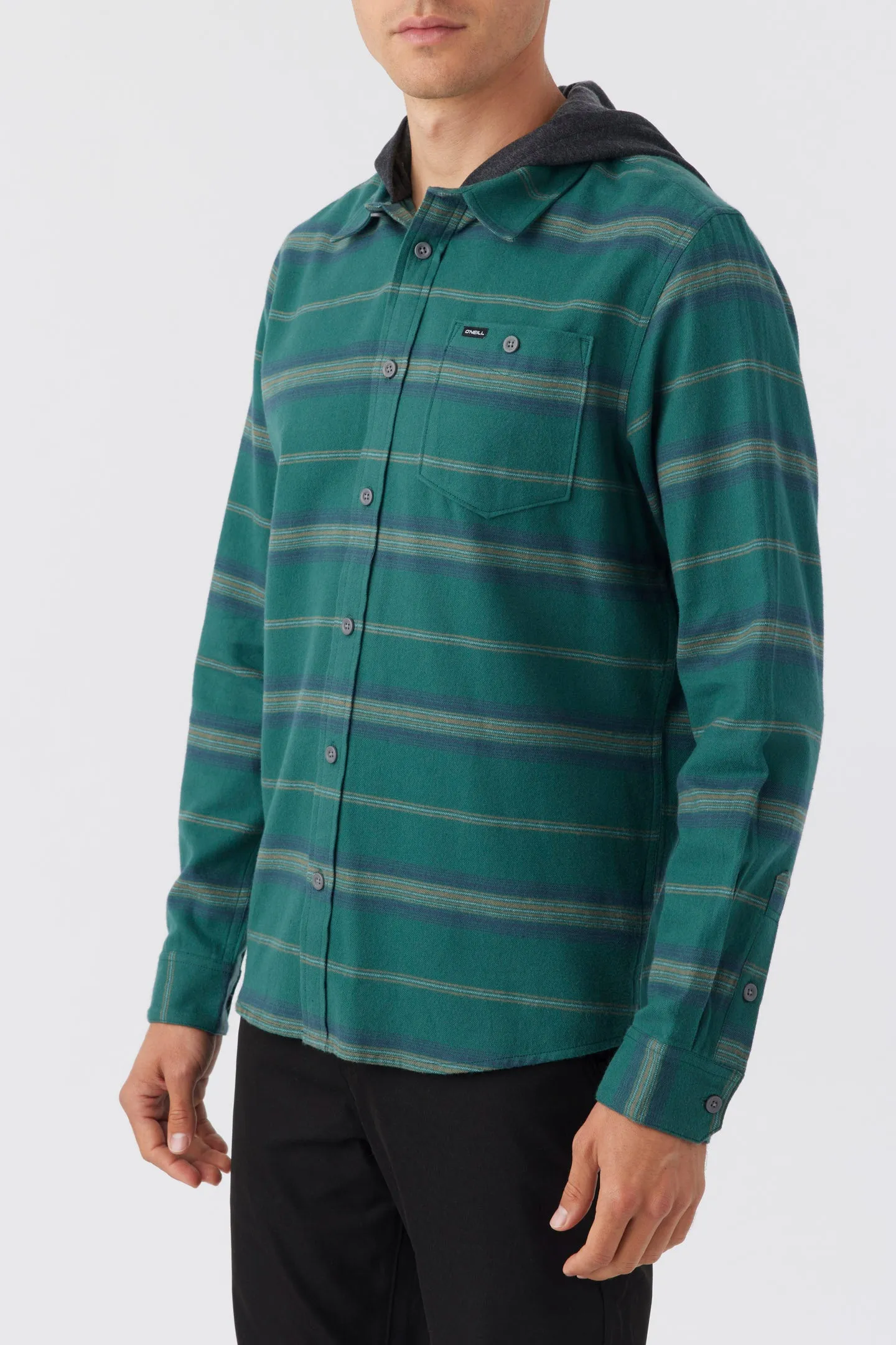 REDMOND HOOD FLANNEL LONG SLEEVE SHIRT