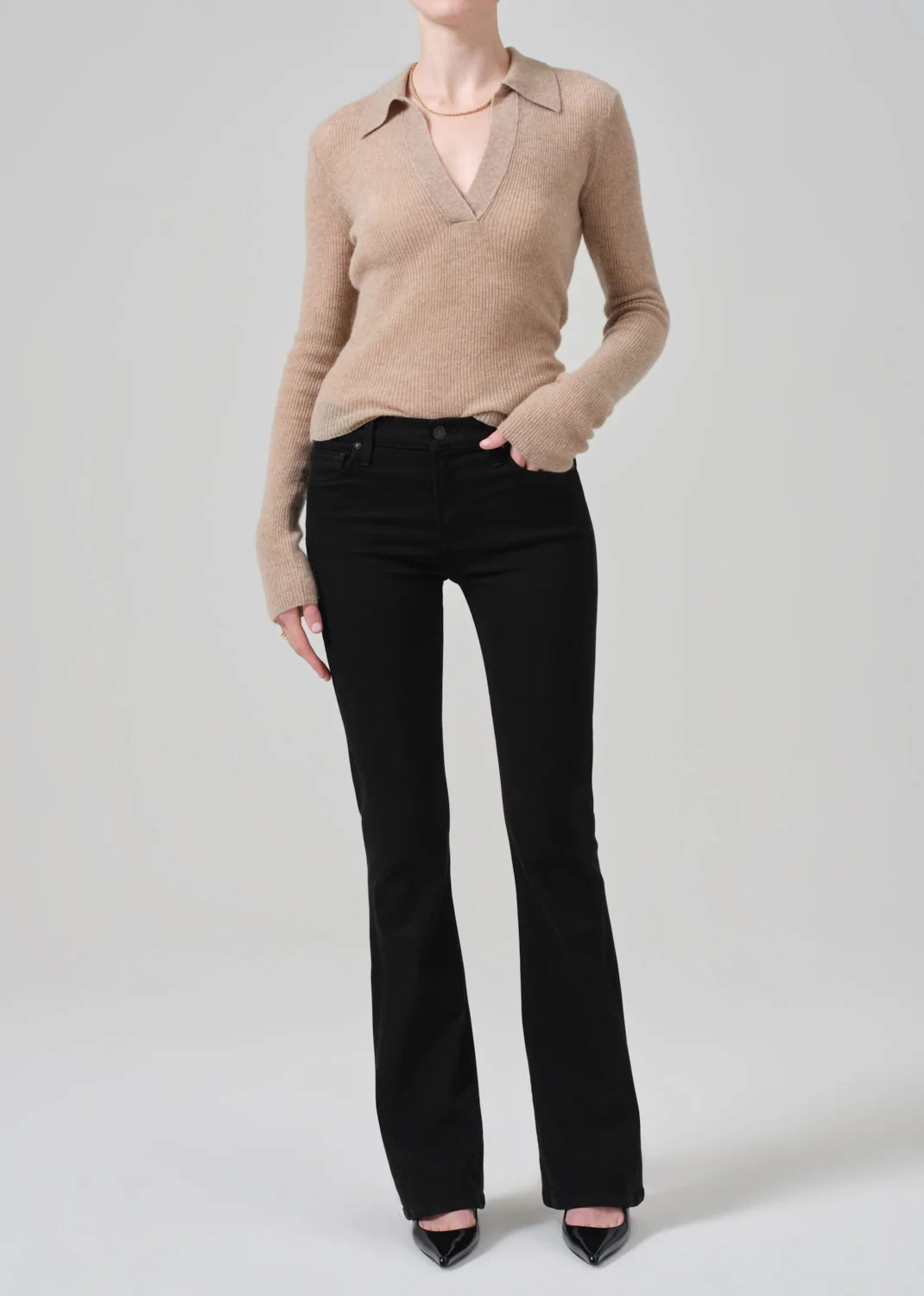 Lilah High Rise Bootcut 32.5" In Plush Black classic clothing