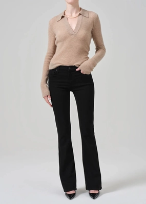 Luxury Minimalist Lilah High Rise Bootcut 32.5" In Plush Black