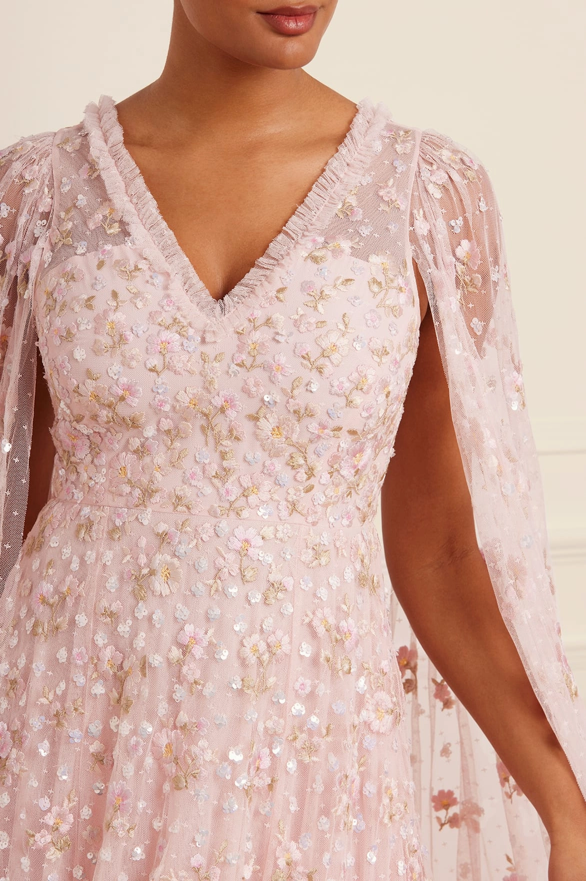 Motion Light Scandi Light Dahlia Ditsy Ankle Gown