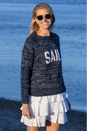 Sail Sweater / Navy Sweat Absorbent Inner Layer