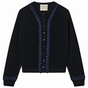 TWISTED RIBBON CARDI Layered Neckline Details QuickDry Performance