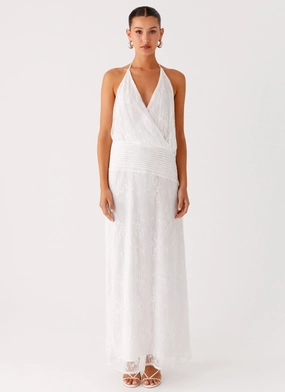 Reinhart Halter Maxi Dress - White Eye Catching