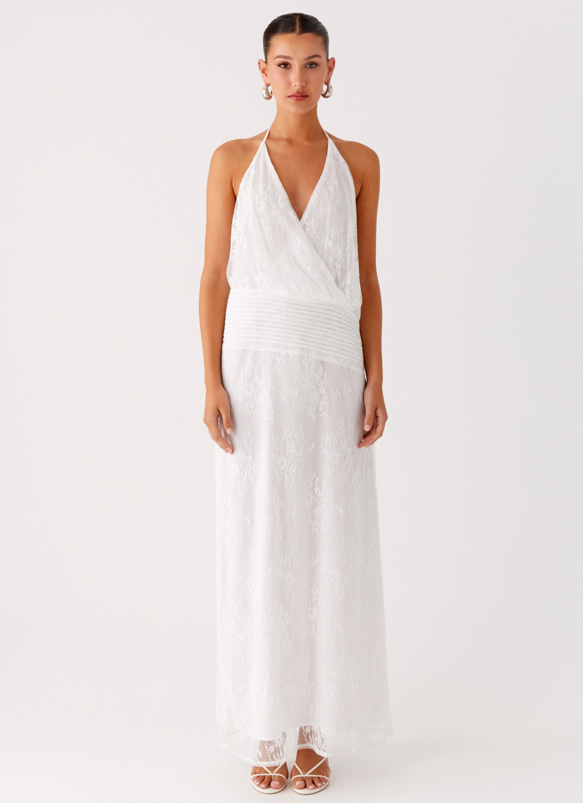 Reinhart Halter Maxi Dress - White Eye Catching