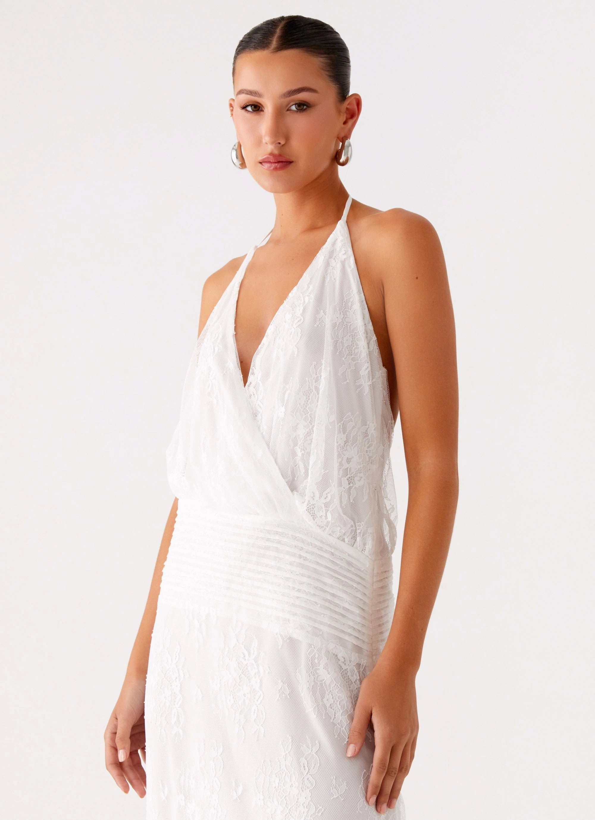 Reinhart Halter Maxi Dress - White Travel-Essential