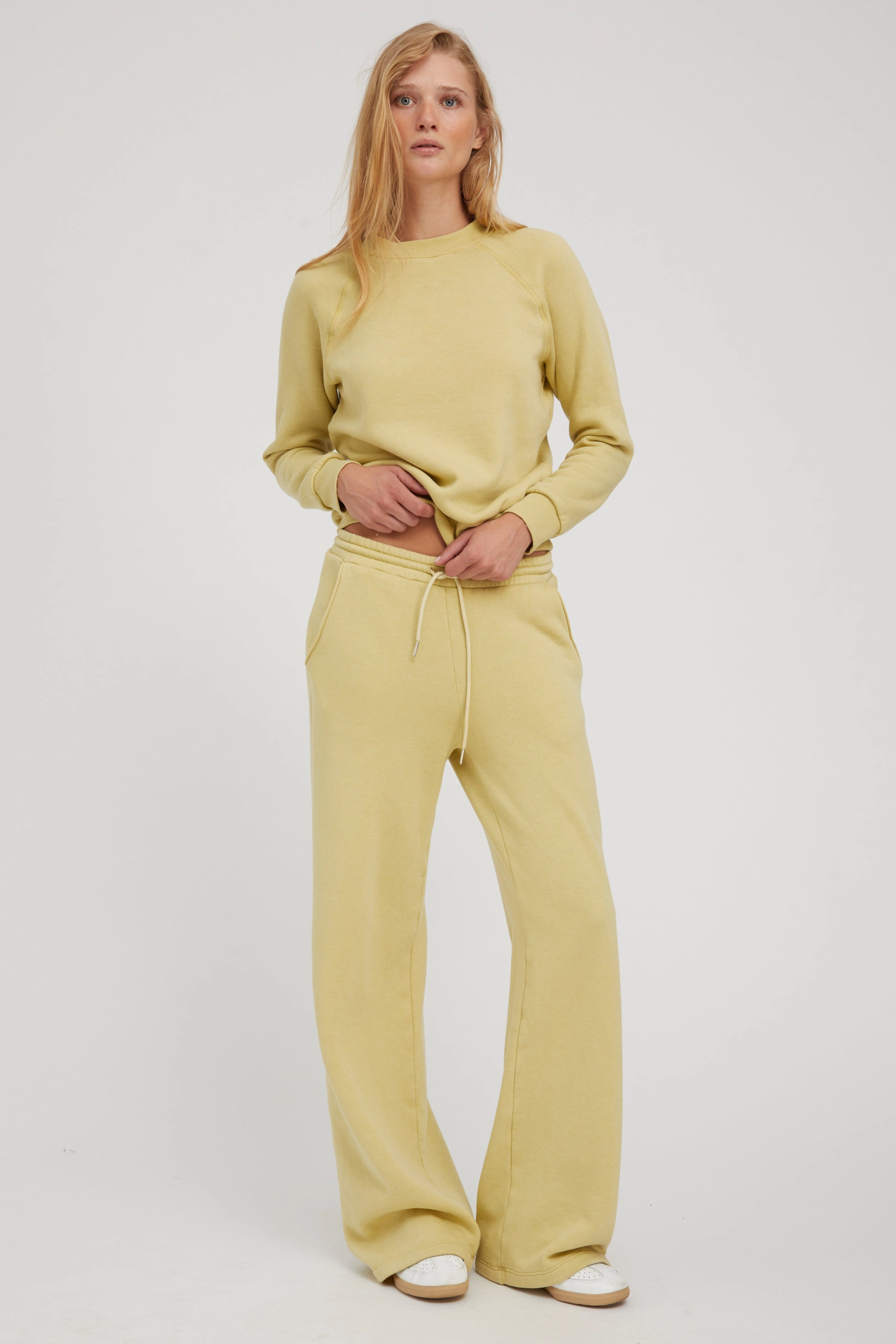 Pistachio Baggy Sweatpants Organic Cotton Fiber