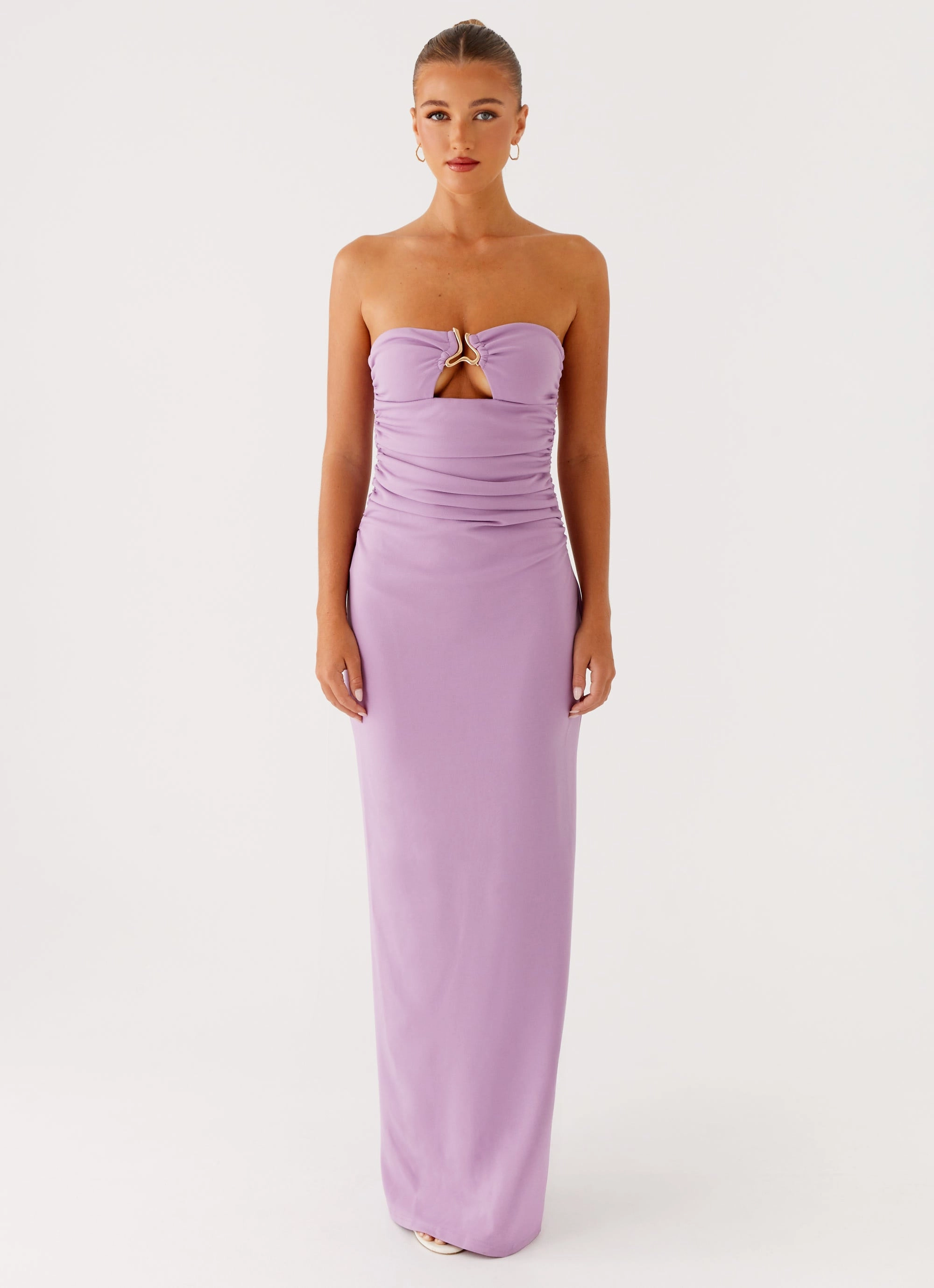 Silk Shine Eryn Maxi Dress - Lilac