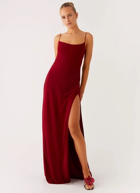 Clean Lines Alouette Maxi Dress - Burgundy