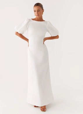 BreathableFabric Perfect For Any Occasion Judy Maxi Dress - White