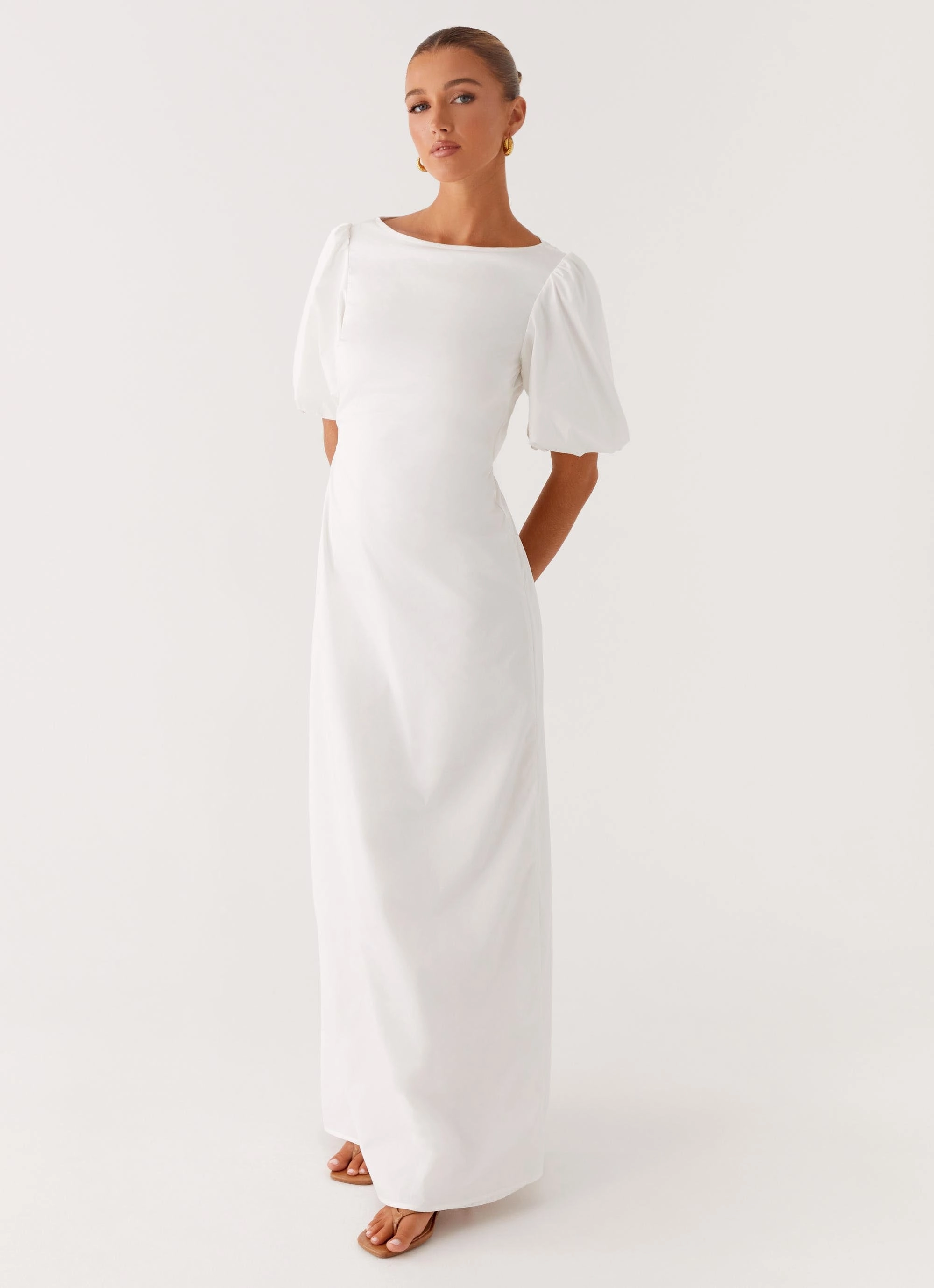 Judy Maxi Dress - White Clean Style Boho Tone