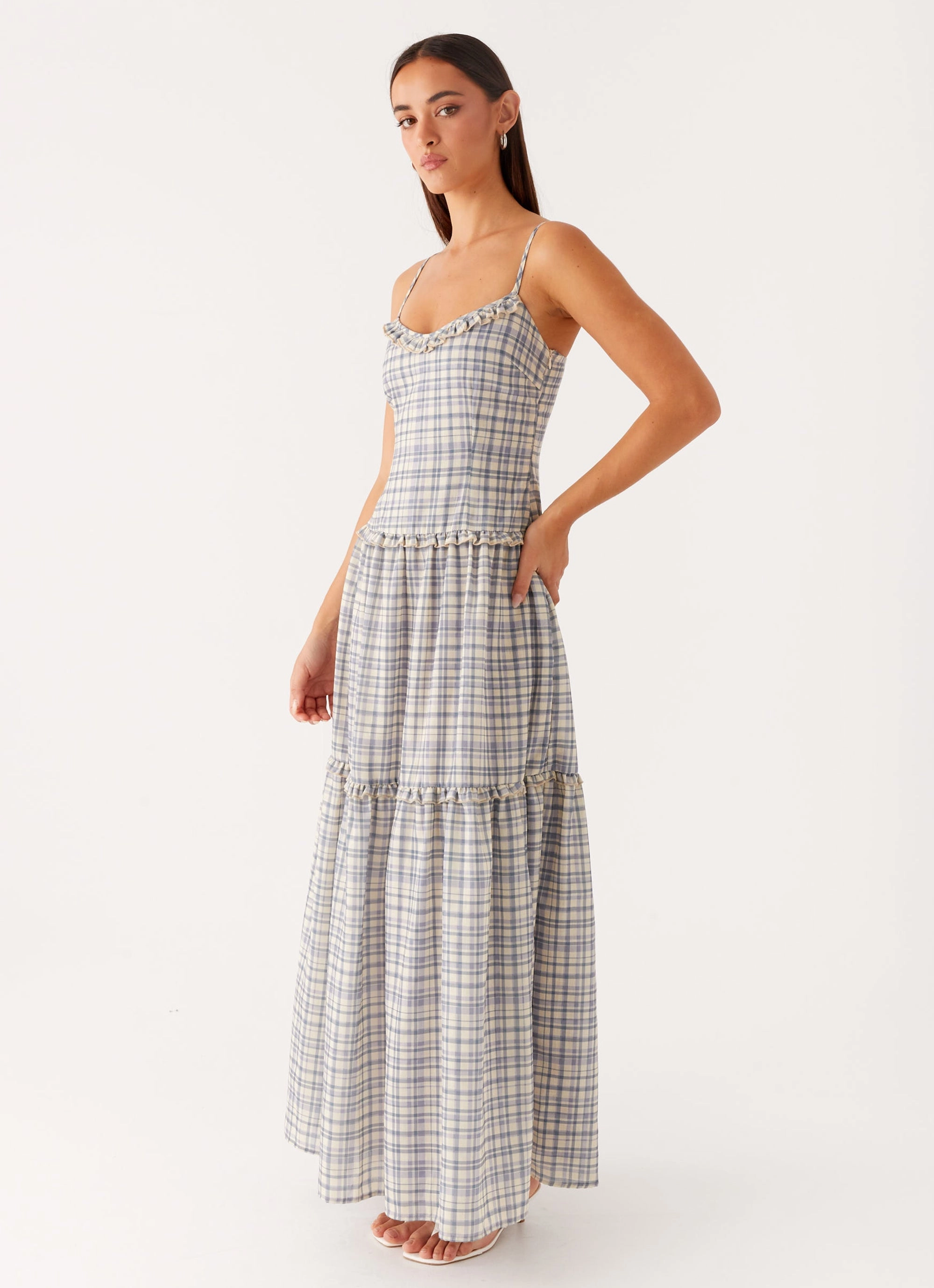 Travel Ready Smart Fit Wear Hermie Midi Dress - Check