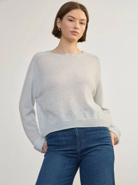 Summer Sweater Buttery Soft Feel ROLLED SLEEVE CREW