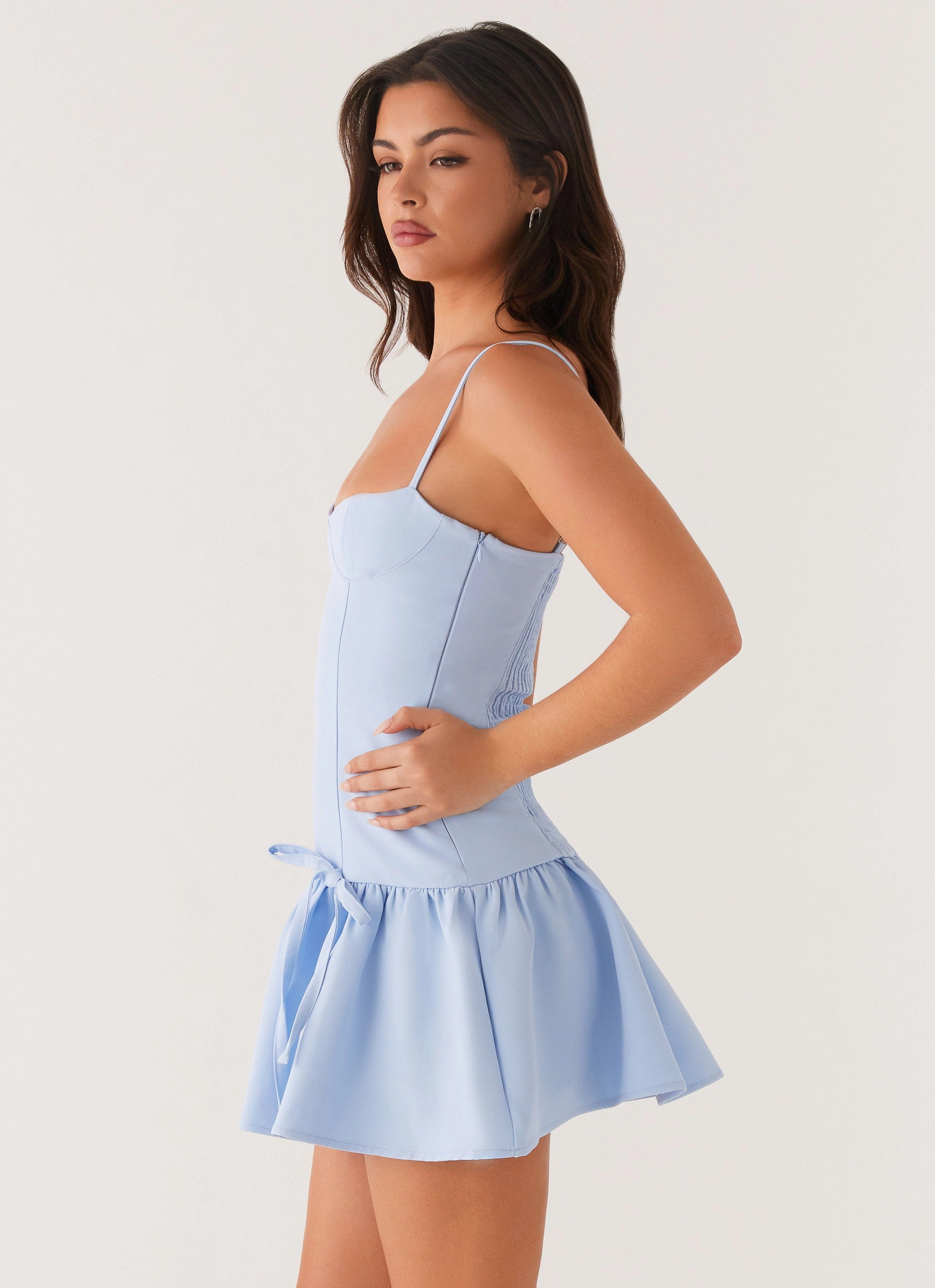 Garden-Party Pure Lines Running Late Mini Dress - Blue