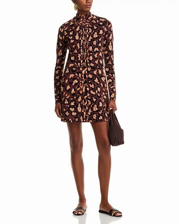 PocketDetails Brushed Interior Renada Cardigan Painted Animal Brown