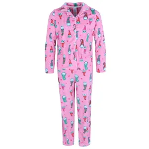 Rene Rofe Toddler Girls Gnome Velour Button Down Long Sleeve PJ Set