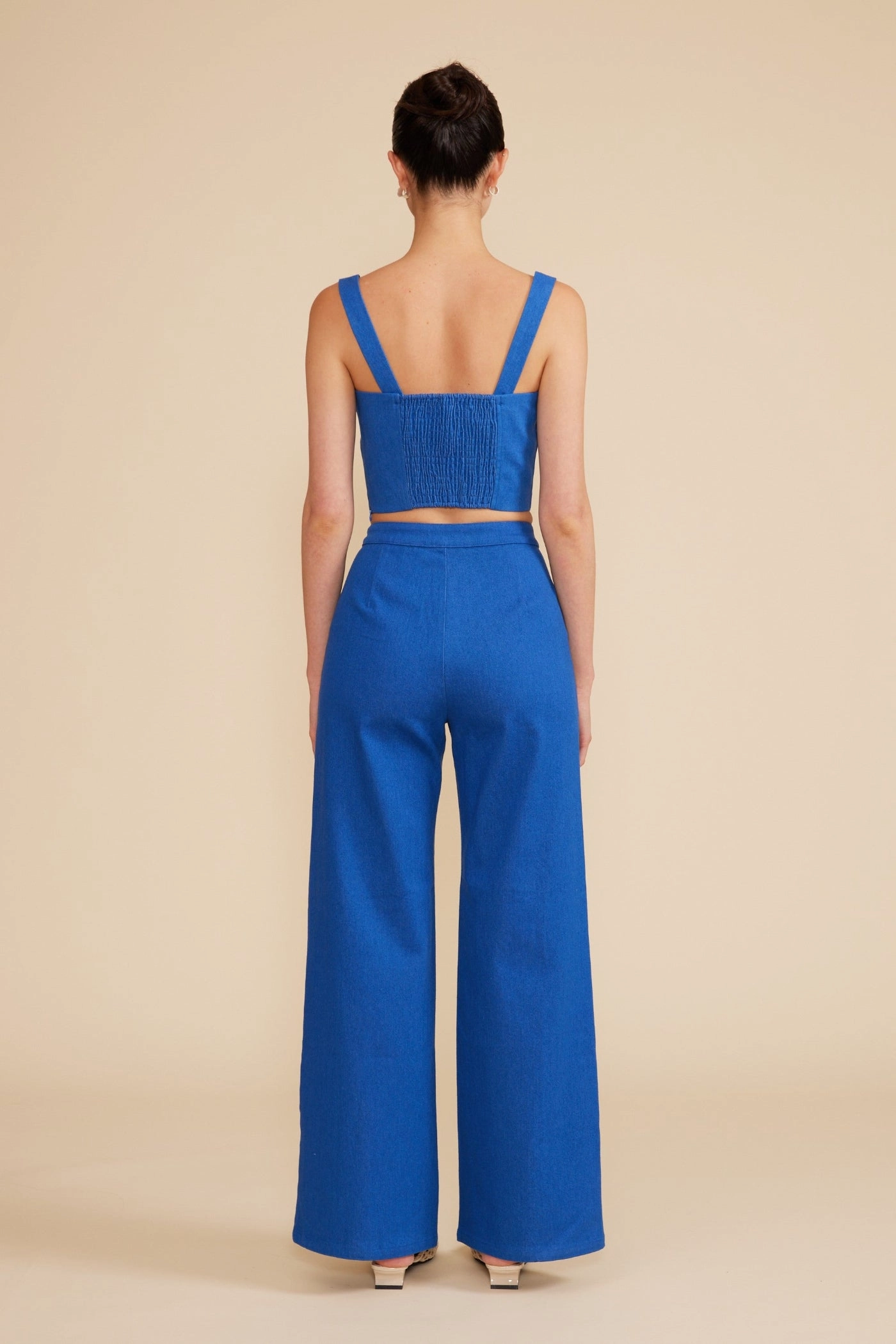 Workout Ready RENNA WIDE LEG BLUE PANTS