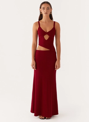 Pose Sweet Jocelyn Maxi Dress - Maroon