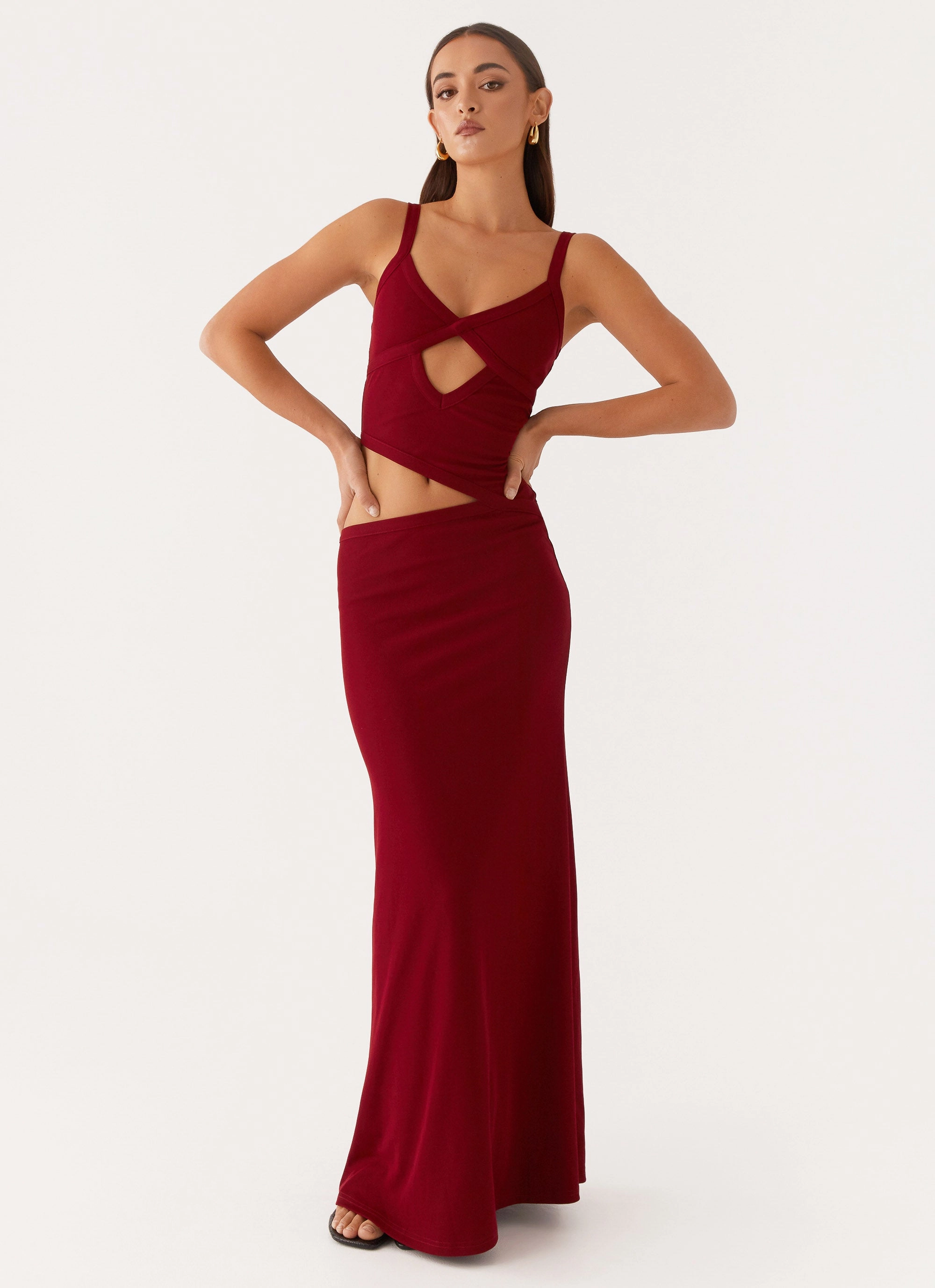 Chill Style Ready Anytime Jocelyn Maxi Dress - Maroon