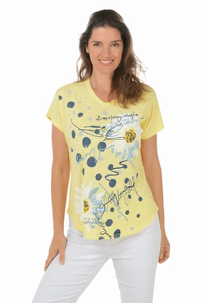 Flatlock Seam Technique Loose cut Retro Mineral Wash Short Dolman Sleeve Top